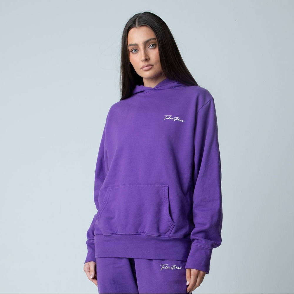 🆕 NWOT TALENTLESS True Colors Oversized Hoodie Amethyst Purple 💜 Large